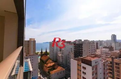 Apartamento com 3 dormitórios à venda, 210 m² por r$ 3.300.000,00 - embaré - santos/sp