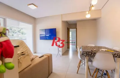 Apartamento com 2 dormitórios à venda, 64 m² por r$ 600.000,00 - marapé - santos/sp