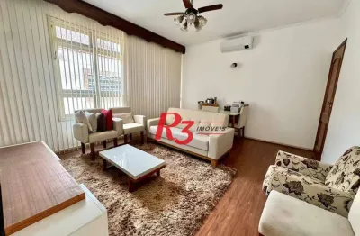Apartamento com 2 dormitórios à venda, 95 m² por r$ 460.000,00 - boqueirão - santos/sp