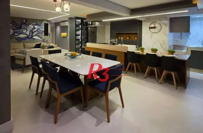 Apartamento com 3 dormitórios à venda, 171 m² por r$ 2.500.000,00 - embaré - santos/sp