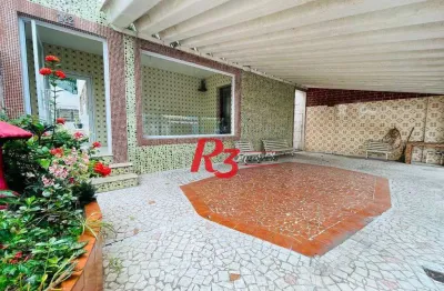 Sobrado para alugar, 250 m² por r$ 10.000,00/mês - aparecida - santos/sp