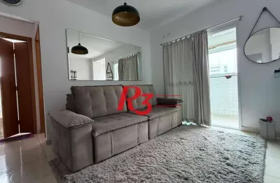 Apartamento com 1 dormitório para alugar, 42 m² - macuco - santos/sp