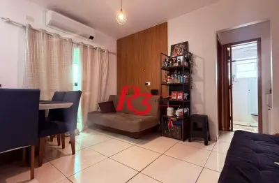 Apartamento com 1 dormitório, 42 m² - venda por r$ 400.000,00 ou aluguel por r$ 3.350,00/mês - macuco - santos/sp