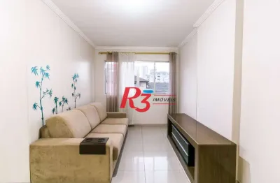 Apartamento com 1 dormitório para alugar, 50 m² - vila matias - santos/sp