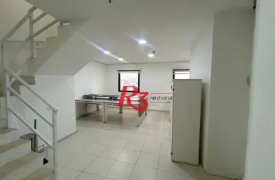 Sala para alugar, 85 m² por r$ 7.500,00/mês - boqueirão - santos/sp