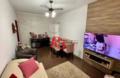 Apartamento com 2 dormitórios à venda, 83 m² por r$ 420.000,00 - boqueirão - santos/sp