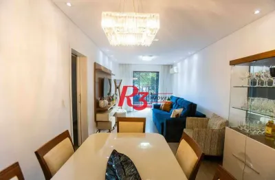 Apartamento com 3 dormitórios à venda, 124 m² por r$ 980.000,00 - gonzaga - santos/sp