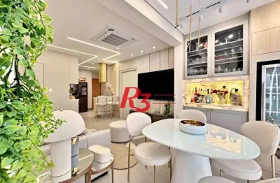 Apartamento com 2 dormitórios à venda, 83 m² por r$ 1.980.000,00 - vila rica - santos/sp