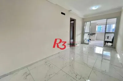 Apartamento com 2 dormitórios para alugar, 70 m² por r$ 5.900,00/mês - boqueirão - santos/sp