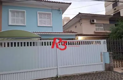 Sobrado com 3 dormitórios, 150 m² - venda por r$ 2.200.000,00 ou aluguel por r$ 7.300,01/mês - boqueirão - santos/sp