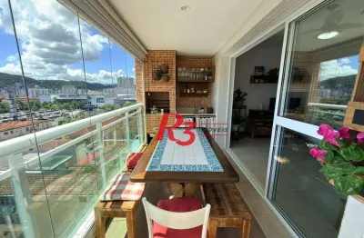 Apartamento com 3 dormitórios à venda, 106 m² por r$ 1.250.000,00 - gonzaga - santos/sp