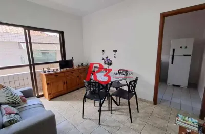 Apartamento com 1 dormitório à venda, 46 m² por r$ 420.000,00 - embaré - santos/sp