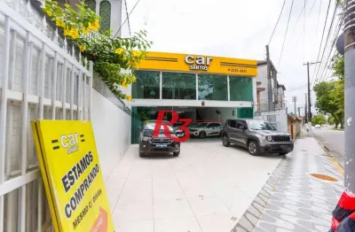 Loja para alugar, 320 m² por r$ 23.444,00/mês - marapé - santos/sp