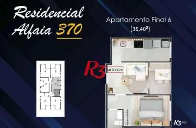 Apartamento à venda, 35 m² por r$ 319.000,00 - aparecida - santos/sp