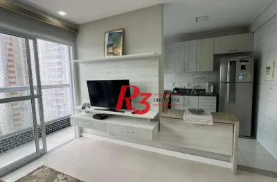 Apartamento com 1 dormitório para alugar, 44 m² por r$ 4.950,00/mês - ponta da praia - santos/sp