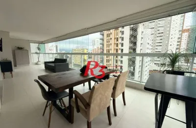 Apartamento com 4 dormitórios à venda, 183 m² por r$ 2.555.000,00 - boqueirão - santos/sp