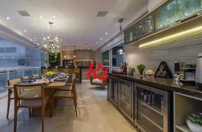 Apartamento com 4 dormitórios, 232 m² - venda por r$ 5.200.000,00 ou aluguel por r$ 30.238,23/mês - aparecida - santos/sp