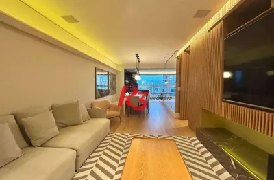 Apartamento com 3 dormitórios à venda, 177 m² por r$ 3.280.000,00 - boqueirão - santos/sp