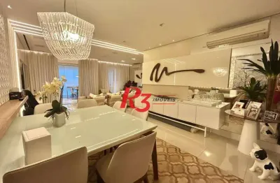 Apartamento com 3 dormitórios à venda, 178 m² por r$ 3.500.000,00 - boqueirão - santos/sp