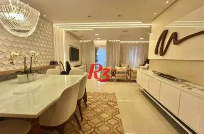 Apartamento com 3 dormitórios à venda, 178 m² por R$ 3.500.000,00 - Boqueirão - Santos/SP