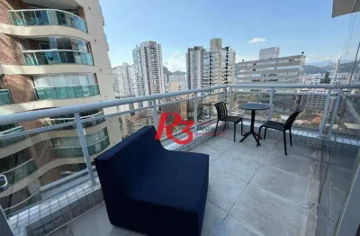 Flat com 1 dormitório à venda, 36 m² por r$ 583.000,00 - gonzaga - santos/sp