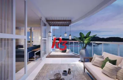 Apartamento duplex com 4 dormitórios à venda, 500 m² por r$ 8.980.000,00 - ponta da praia - santos/sp