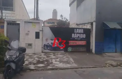 Terreno para alugar, 350 m² por r$ 5.094,00/mês - marapé - santos/sp