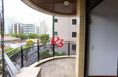 Apartamento com 3 dormitórios à venda, 183 m² por r$ 1.500.000,00 - pompéia - santos/sp