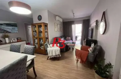 Apartamento com 3 dormitórios à venda, 84 m² por r$ 740.000,00 - marapé - santos/sp