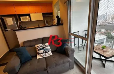 Apartamento com 1 dormitório para alugar, 47 m² por r$ 4.300,00/mês - boqueirão - santos/sp