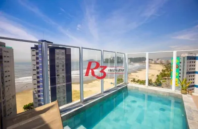 Cobertura com 4 dormitórios à venda, 290 m² por r$ 3.750.000,00 - josé menino - santos/sp