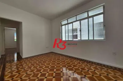 Apartamento com 3 dormitórios à venda, 83 m² por r$ 410.000,00 - marapé - santos/sp