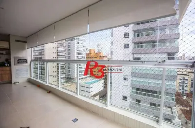 Apartamento com 3 dormitórios à venda, 110 m² por r$ 1.890.000,00 - boqueirão - santos/sp