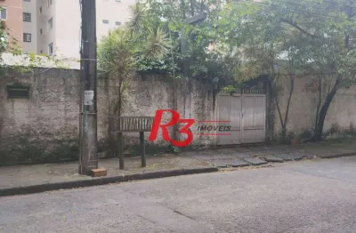 Terreno para alugar, 220 m² por r$ 10.001,00/mês - ponta da praia - santos/sp