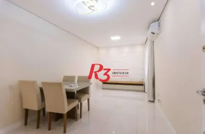 Apartamento com 1 dormitório para alugar, 63 m² por r$ 4.500,00 - aparecida - santos/sp