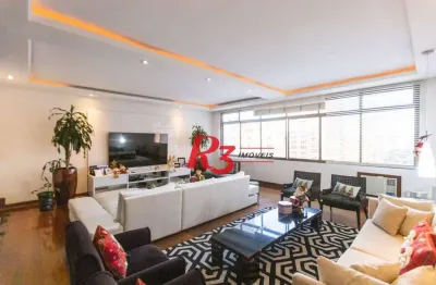 Apartamento com 4 dormitórios à venda, 238 m² por r$ 2.600.000,00 - boqueirão - santos/sp