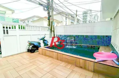 Casa com 3 dormitórios à venda, 125 m² por r$ 1.280.000,00 - ponta da praia - santos/sp