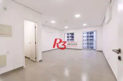 Sala para alugar, 42 m² por r$ 3.000,00/mês - vila matias - santos/sp