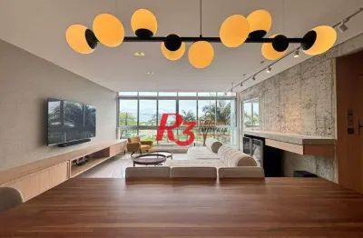 Apartamento com 3 dormitórios à venda, 160 m² por r$ 2.450.000,00 - gonzaga - santos/sp