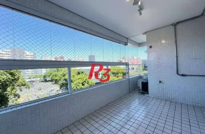 Apartamento com 2 dormitórios para alugar, 74 m² por R$ 5.800,00/mês - Vila Matias - Santos/SP
