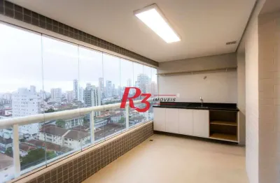 Apartamento com 2 dormitórios para alugar, 81 m² por r$ 8.500,01/mês - boqueirão - santos/sp