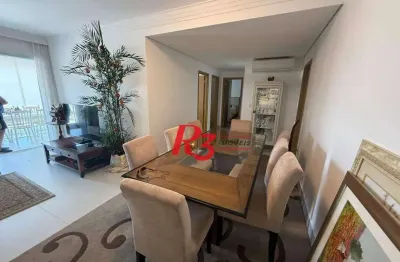 Apartamento com 3 dormitórios para alugar, 133 m² por R$ 10.000,00/mês - Aparecida - Santos/SP