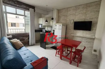 Apartamento com 1 dormitório, 42 m² - venda por R$ 470.000,00 ou aluguel por R$ 4.000,00/mês - Ponta da Praia - Santos/SP
