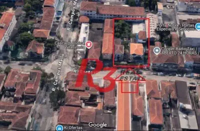 Terreno à venda, 1400 m² por R$ 4.400.000,00 - Macuco - Santos/SP