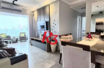 Apartamento com 2 dormitórios à venda, 63 m² por R$ 789.000,00 - Campo Grande - Santos/SP