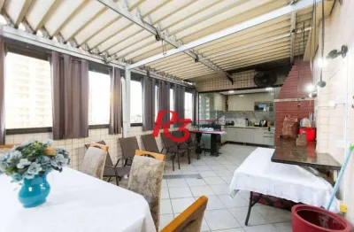 Apartamento Duplex com 3 dormitórios à venda, 160 m² por R$ 1.100.000,00 - Encruzilhada - Santos/SP