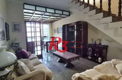 Cobertura com 3 dormitórios à venda, 296 m² por R$ 2.450.000,00 - Aparecida - Santos/SP