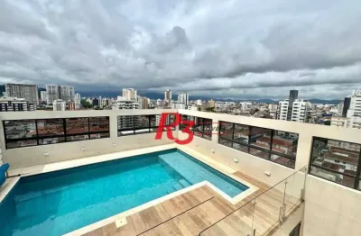 Cobertura com 4 dormitórios à venda, 418 m² por R$ 6.100.000,00 - Boqueirão - Santos/SP