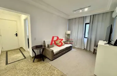 Apartamento com 1 dormitório para alugar, 65 m² por R$ 4.400,00/mês - Embaré - Santos/SP