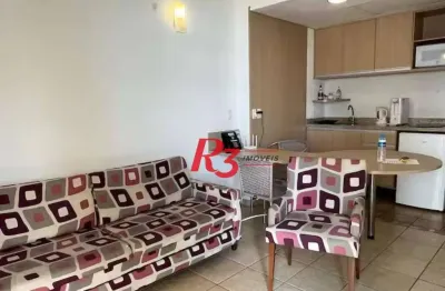 Flat com 1 dormitório para alugar, 42 m² por R$ 6.000,00/mês - Boqueirão - Santos/SP